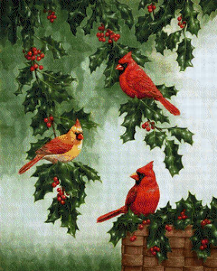 Птички на ветках - предпросмотр