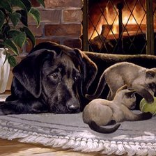 Схема вышивки «у камина+++»