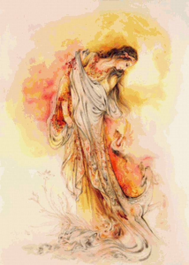 картина - женский образ женщины портрет картины восток - предпросмотр