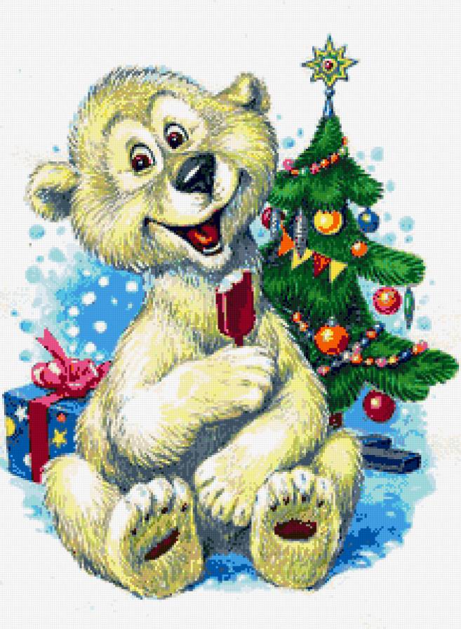 Медвежонок - елочка, новый год, медвежонок - предпросмотр