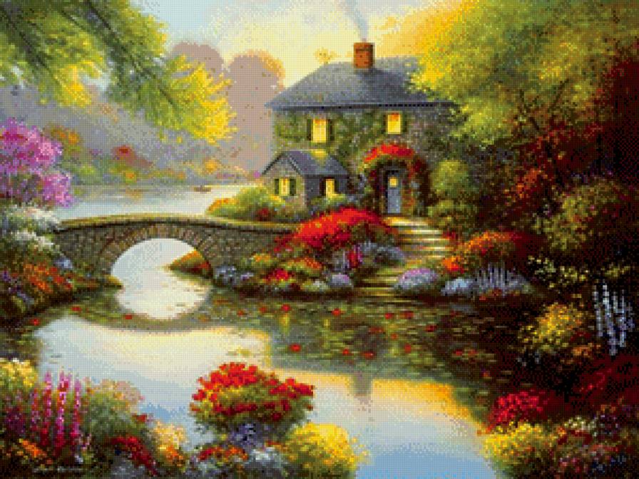 Домик с мостиком - предпросмотр