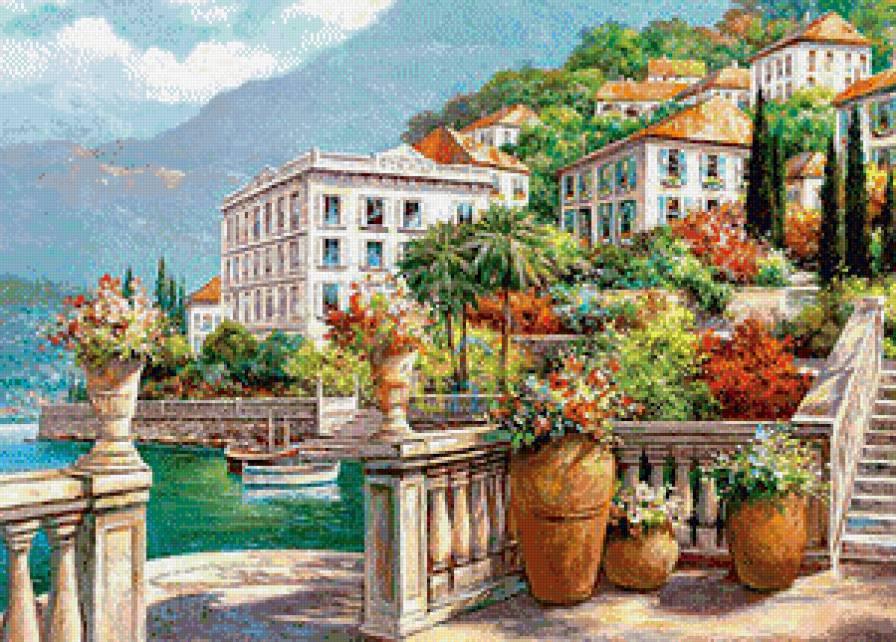 Цветы на набережной - предпросмотр