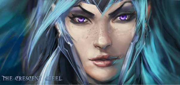 luna - дота2, девушка - оригинал