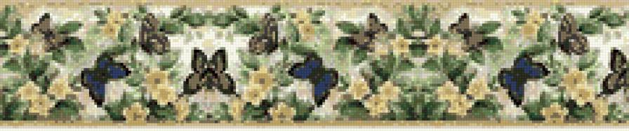 бордюр - бабочки бордюр - предпросмотр