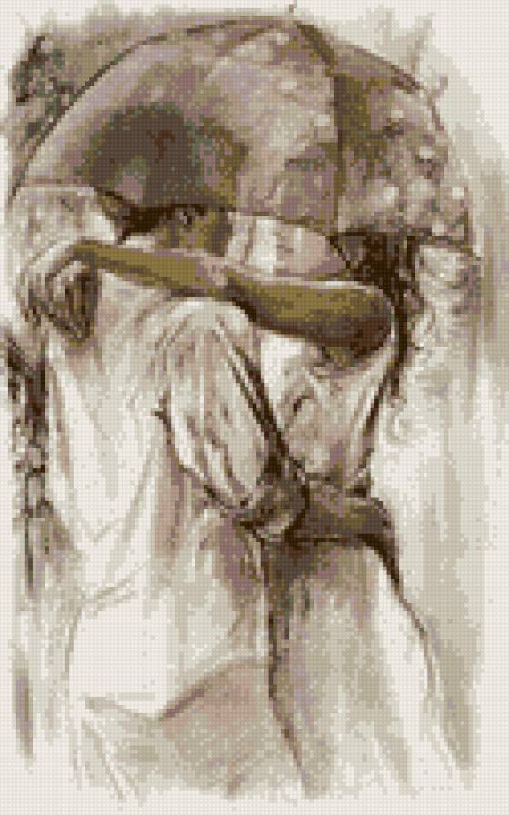 пара под зонтом - предпросмотр