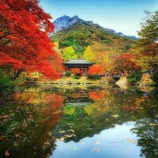 Схема вышивки «Пейзаж Южной Кореии»