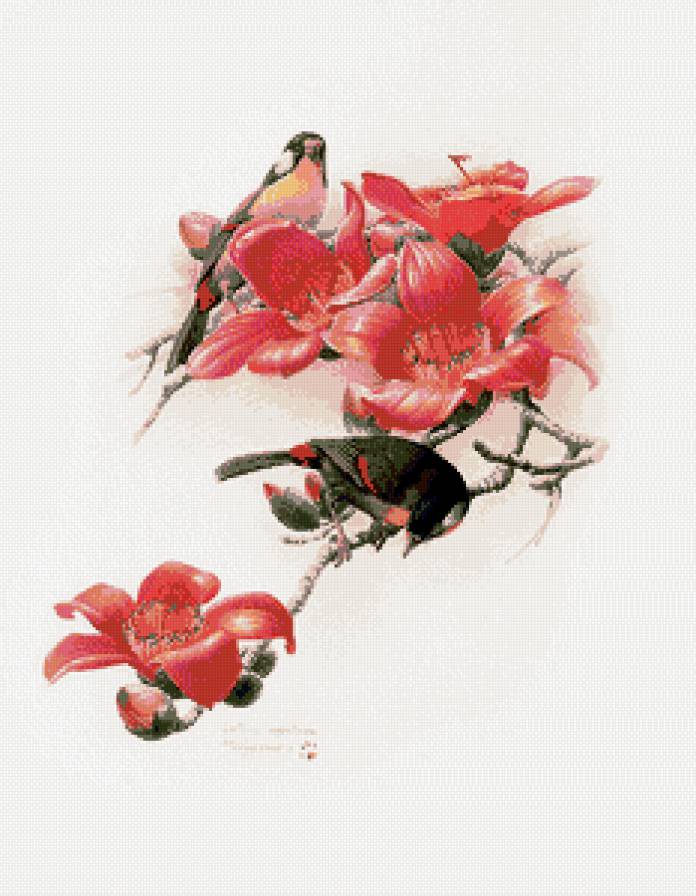 птицы на ветке - предпросмотр