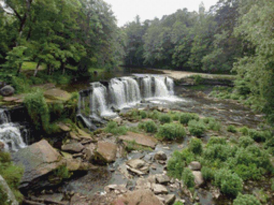 Водопад в Эстонии - пейзаж, водопад - предпросмотр