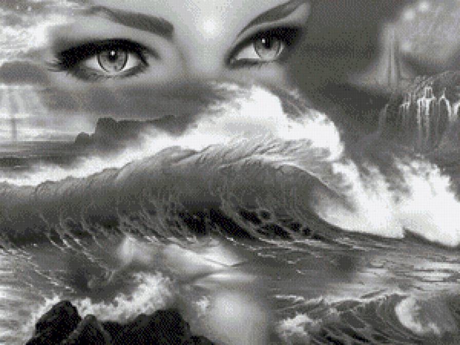 глаза - глаза, море, мираж - предпросмотр