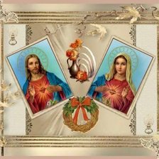 Оригинал схемы вышивки «Jesus y Maria Sagrado corazon» (№1093523)