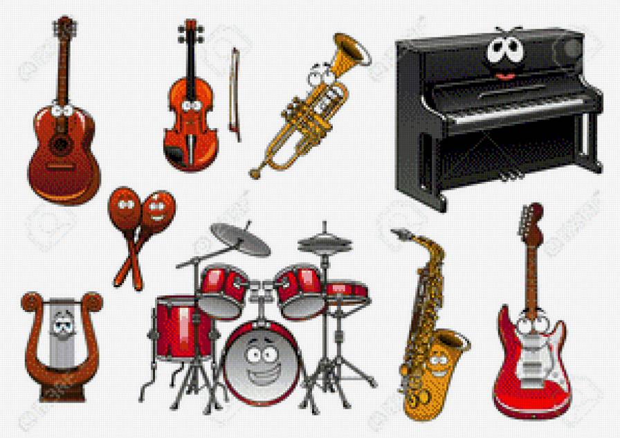 Divertidos instrumentos musicales - предпросмотр
