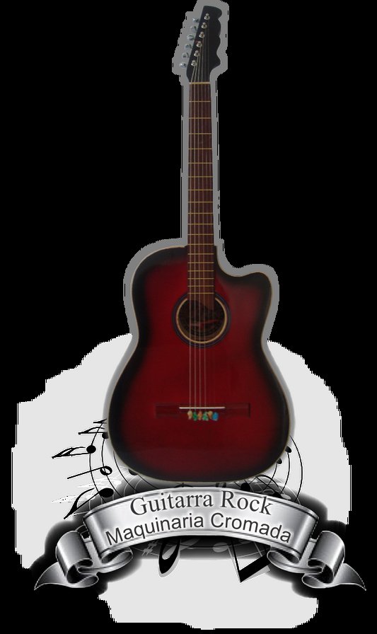 Guitarra Rock cromada - оригинал