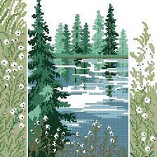 Схема вышивки «пейзаж»