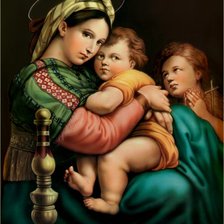 Схема вышивки «мадонна с младенцем в руках»