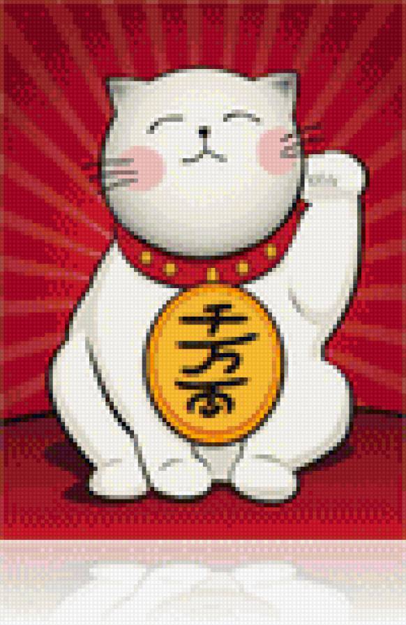 Манэки-нэко - талисман, манэки-нэко, монета, япония - предпросмотр