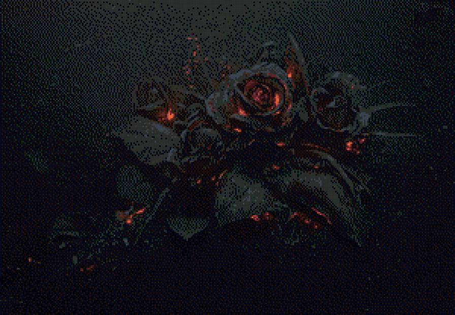 тлеющий букет роз - предпросмотр