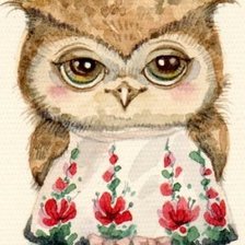 Схема вышивки «совушка»