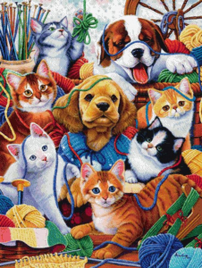 Клуб рукоделия)))) - анимализм, кошка, собака - предпросмотр