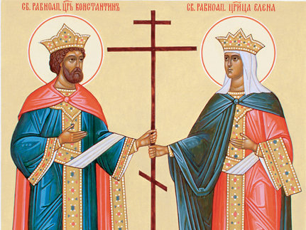 равноапостольный князь константин и царица елена - иконы - оригинал