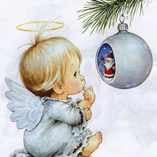 Схема вышивки «ангел в новый год»