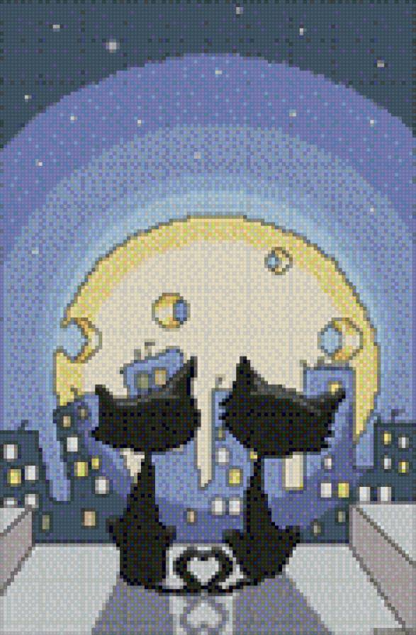 Коты - луна, коты - предпросмотр