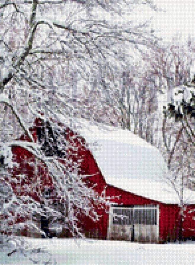 Зимний домик - красота, зима, домик - предпросмотр