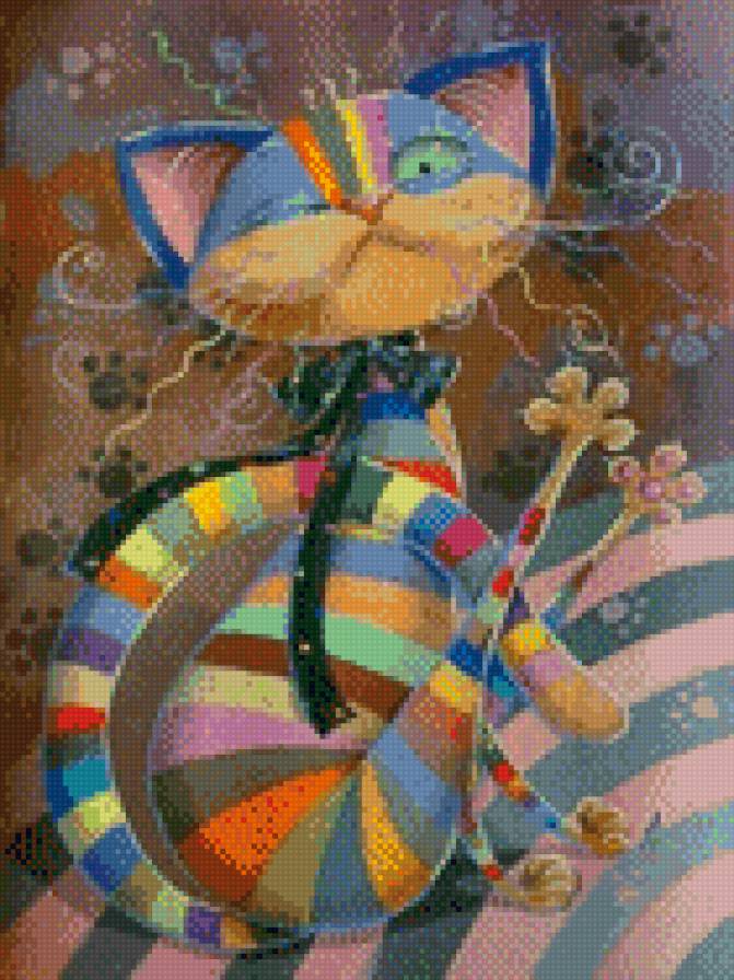 красочный кот - кот - предпросмотр