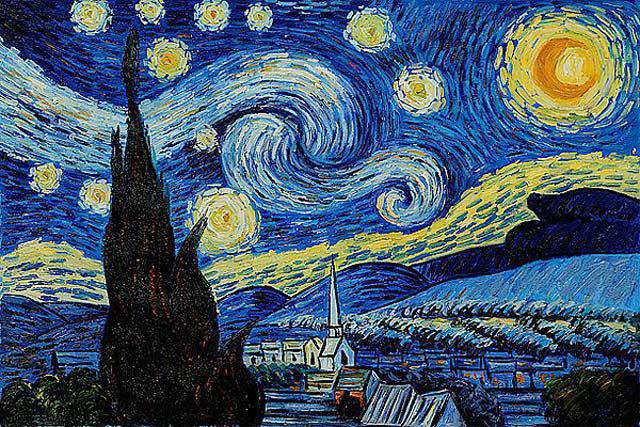 Звездная ночь - картина, ван гог - оригинал