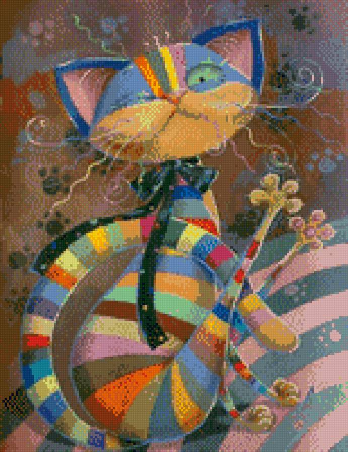 Радужный кот - предпросмотр