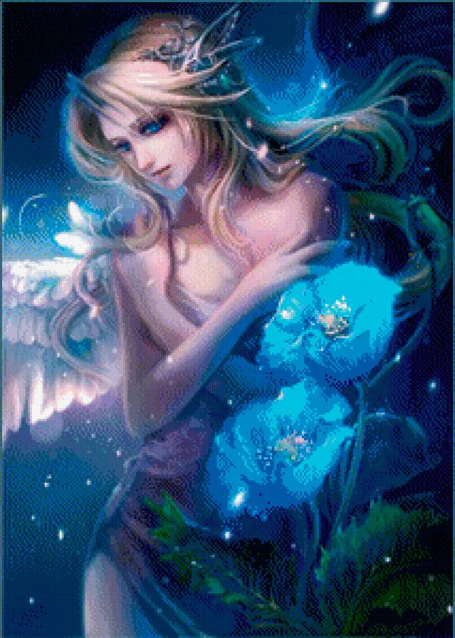 Девушка в голубом - предпросмотр