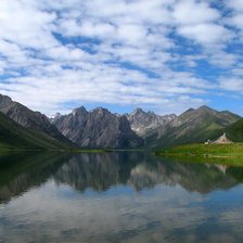 Схема вышивки «горный пейзаж»