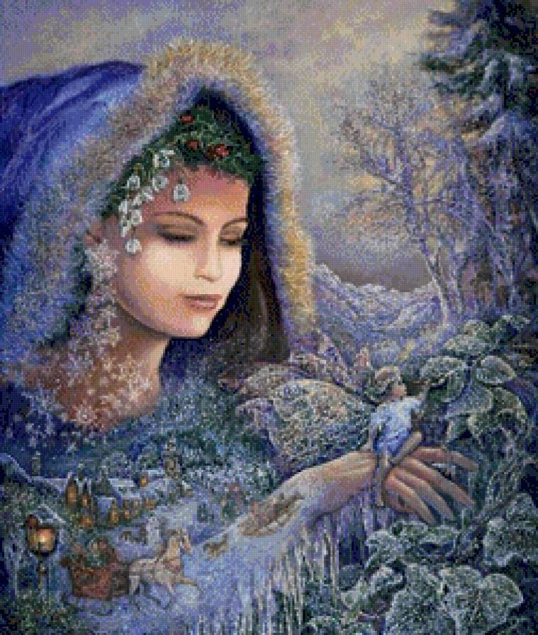 девушка-зима - фентези, девушка, природа - предпросмотр