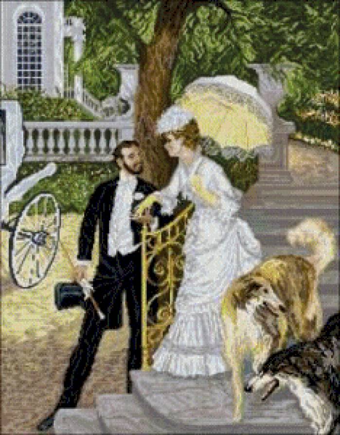 летний проминад - женщина, собаки, люди, мужчина - предпросмотр