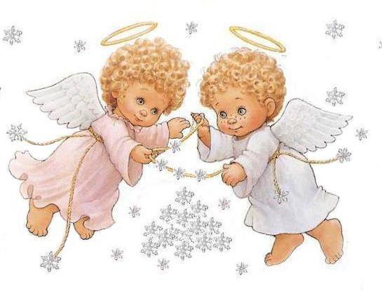 Рождественские ангелочки - ангелы, рождество, новый год - оригинал