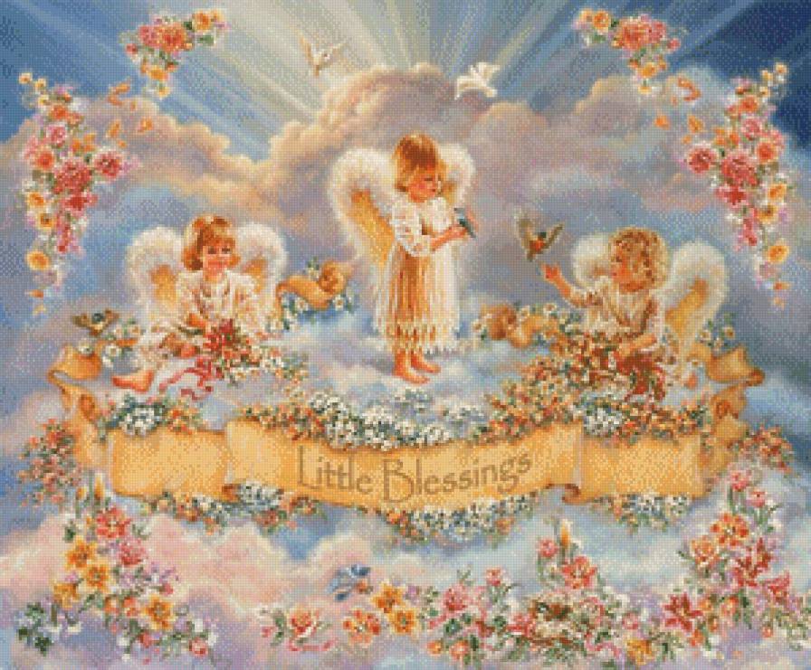 Ангелочки на облаках - ангелочки - предпросмотр