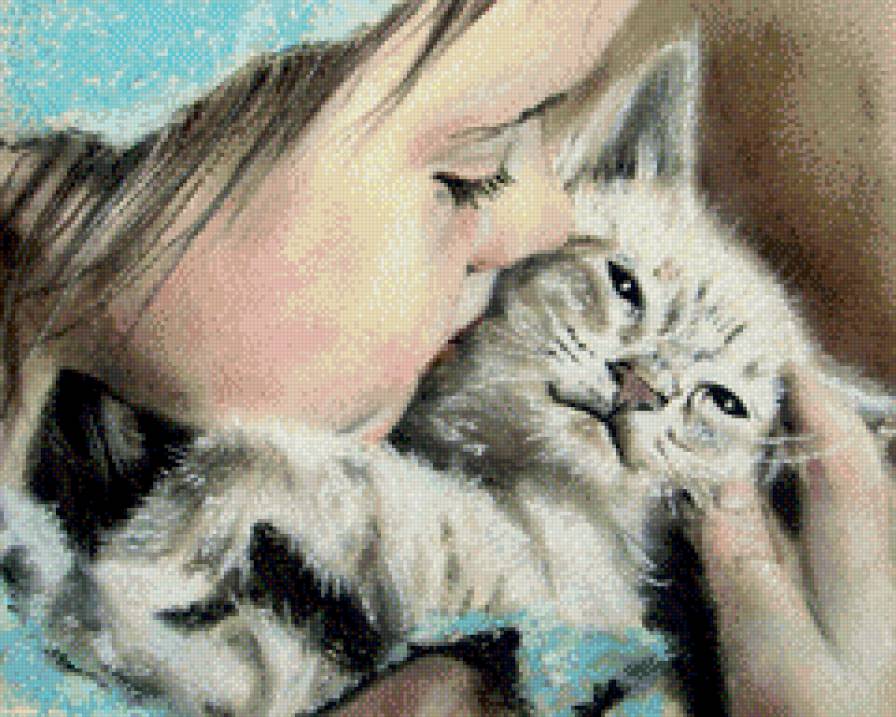 Лучшие друзья - коты, кот, животные, дети - предпросмотр