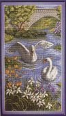 Схема вышивки «Лебеди на пруду»