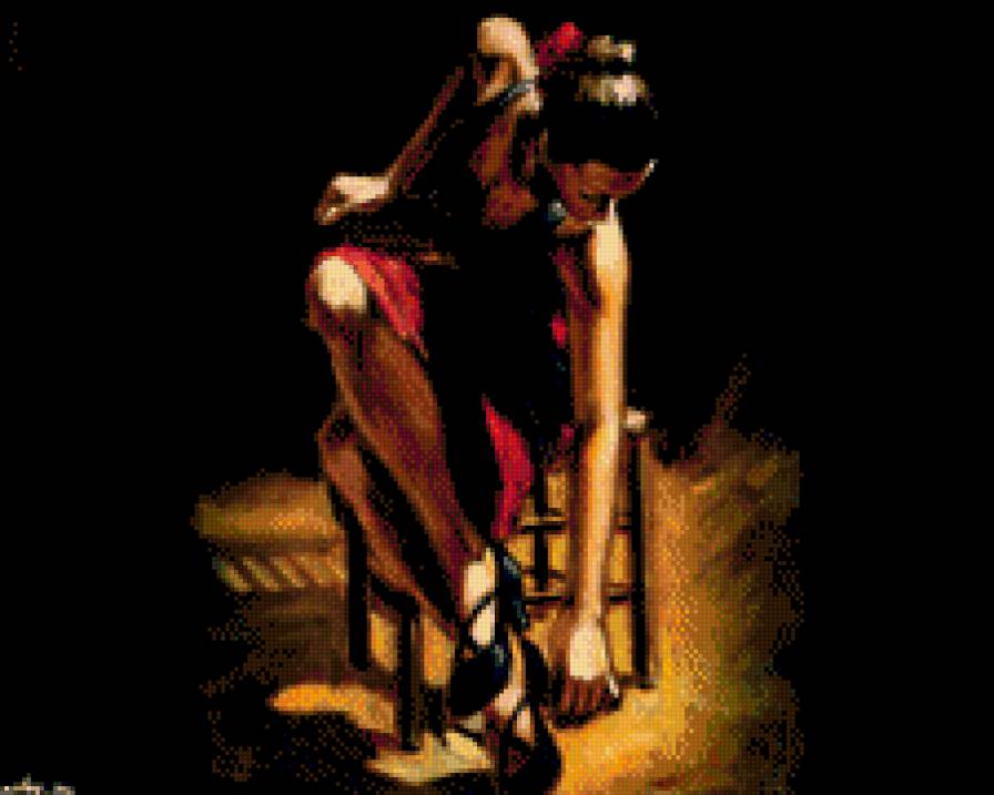 Танцовщица в красной юбке - девушка, танцы - предпросмотр