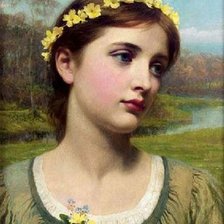 Схема вышивки «Девушка с венком»