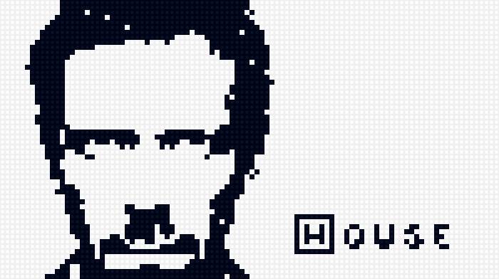 Dr.House - сериалы, черно-белая, хаус - предпросмотр