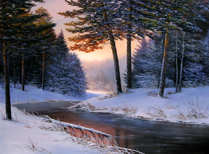 Зимний пейзаж - пейзаж, природа - оригинал