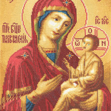 Оригинал схемы вышивки «икона божьей матери Тихвинской» (№1103191)