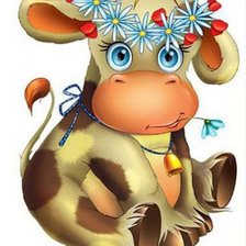 Схема вышивки «Коровка»