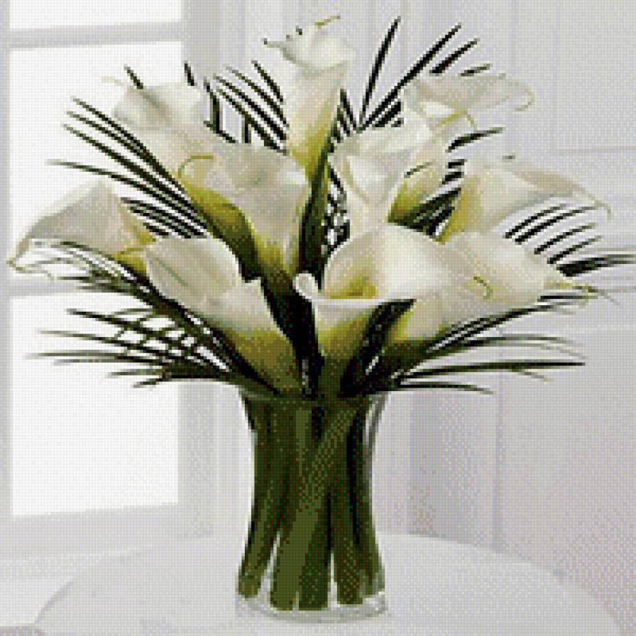 белые каллы - белые, каллы, букет, цветы - предпросмотр