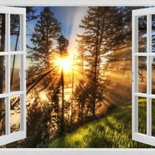 Схема вышивки «вид из окна»