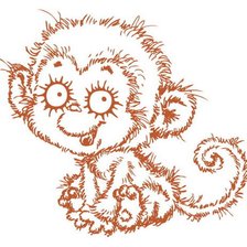Оригинал схемы вышивки «обезьянка» (№1103972)