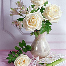 Оригинал схемы вышивки «белые розы» (№1104301)