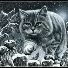 Схема вышивки «кот 20»