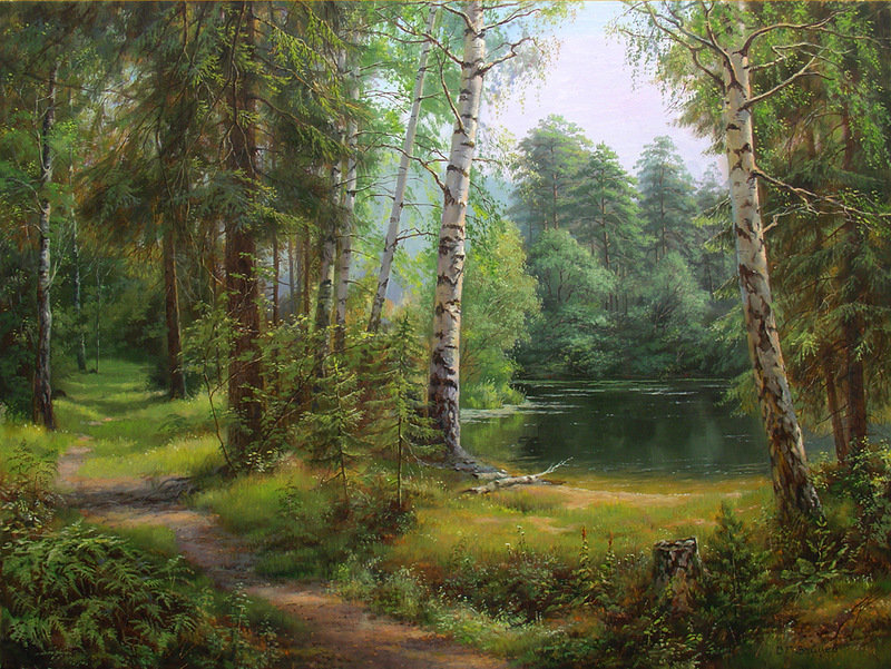 лесное озеро - оригинал