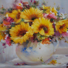 Схема вышивки «подсолнухи»